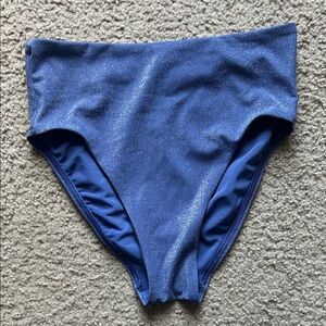 Lands' End Shine Blue Bikini Bottom